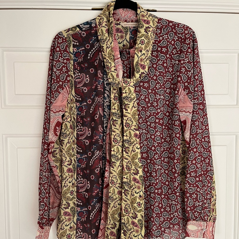 New never been worn paisley blouse by Soft Surroundings.